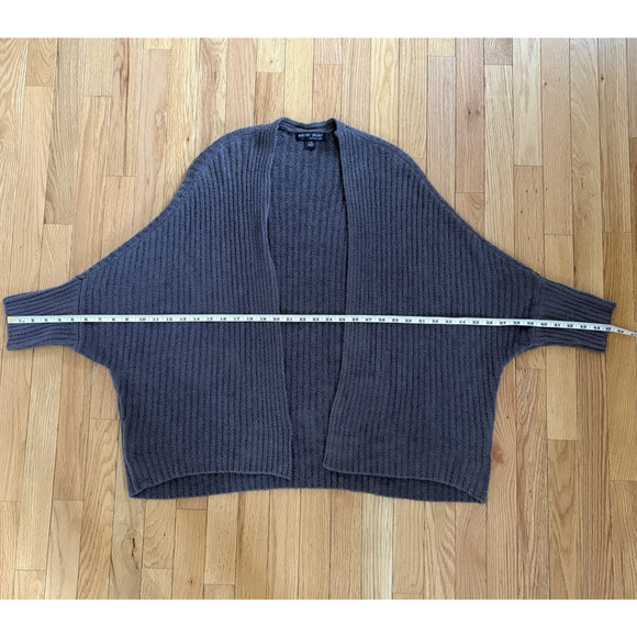 BAREFOOT DREAMS Cozychic Lite Knit Open Cardigan Sweater Purple/Gray L/XL Hygge - Picture 11 of 11